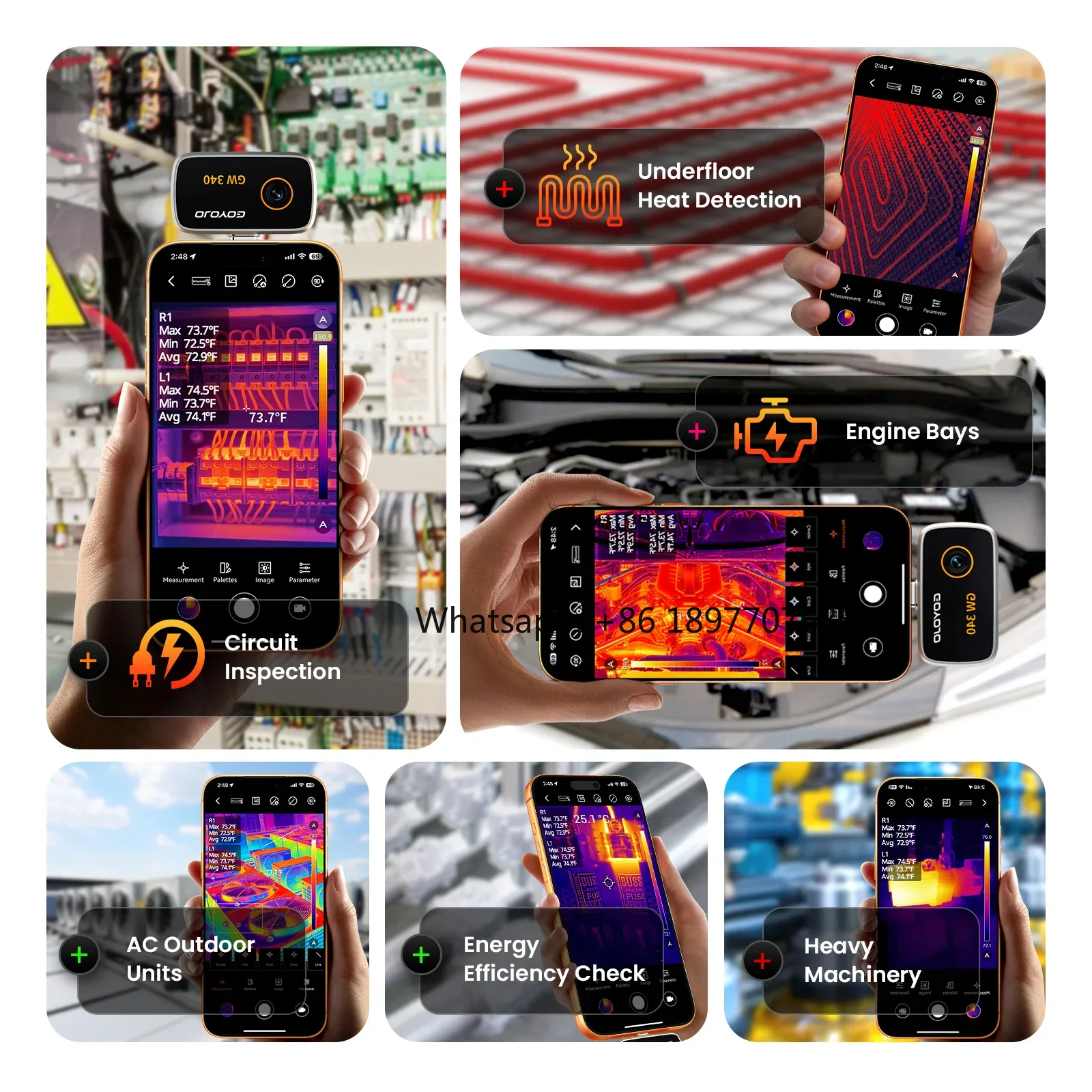 Thermal Imaging Camera 256X192 - Câmera Térmica para iPhone 15/16/17 e