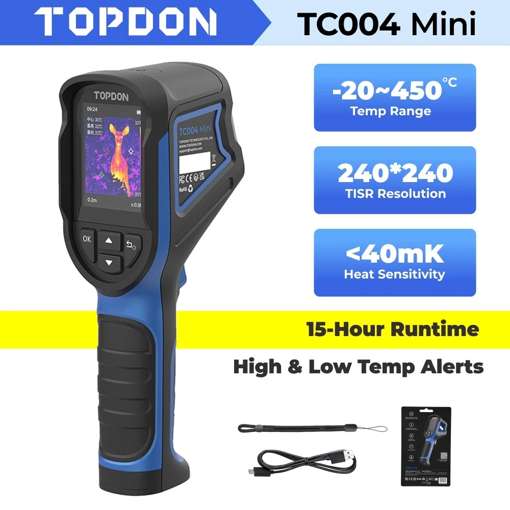Topdon Tc001 Thermal Camera - Câmera Térmica Portátil TOPDON TC004, Ferramenta
