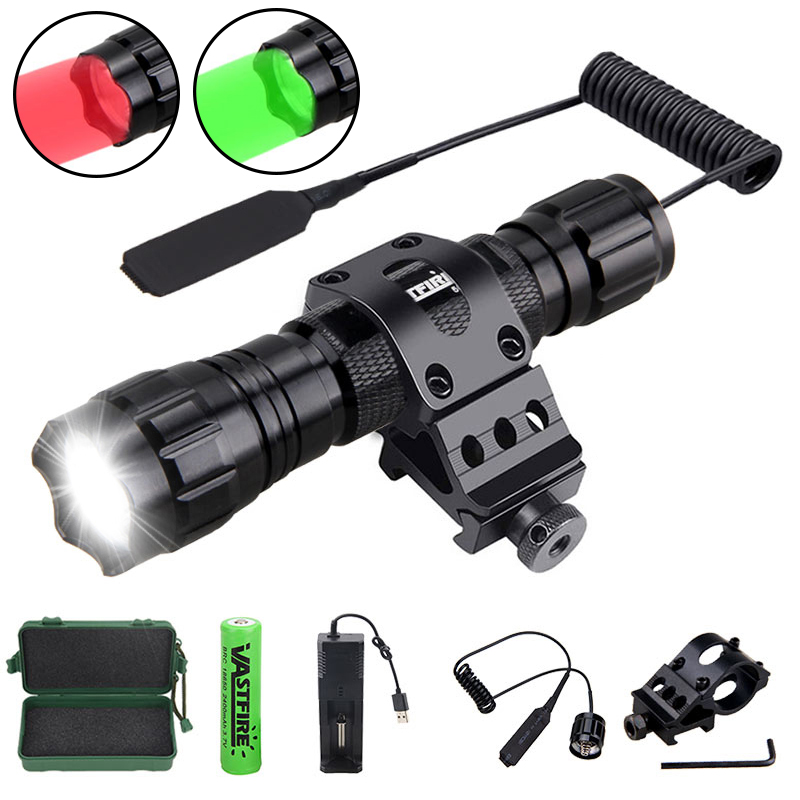 Hunting Thermal Imaging Scope - Lanterna tática de caça, branco/vermelho/verde, led,