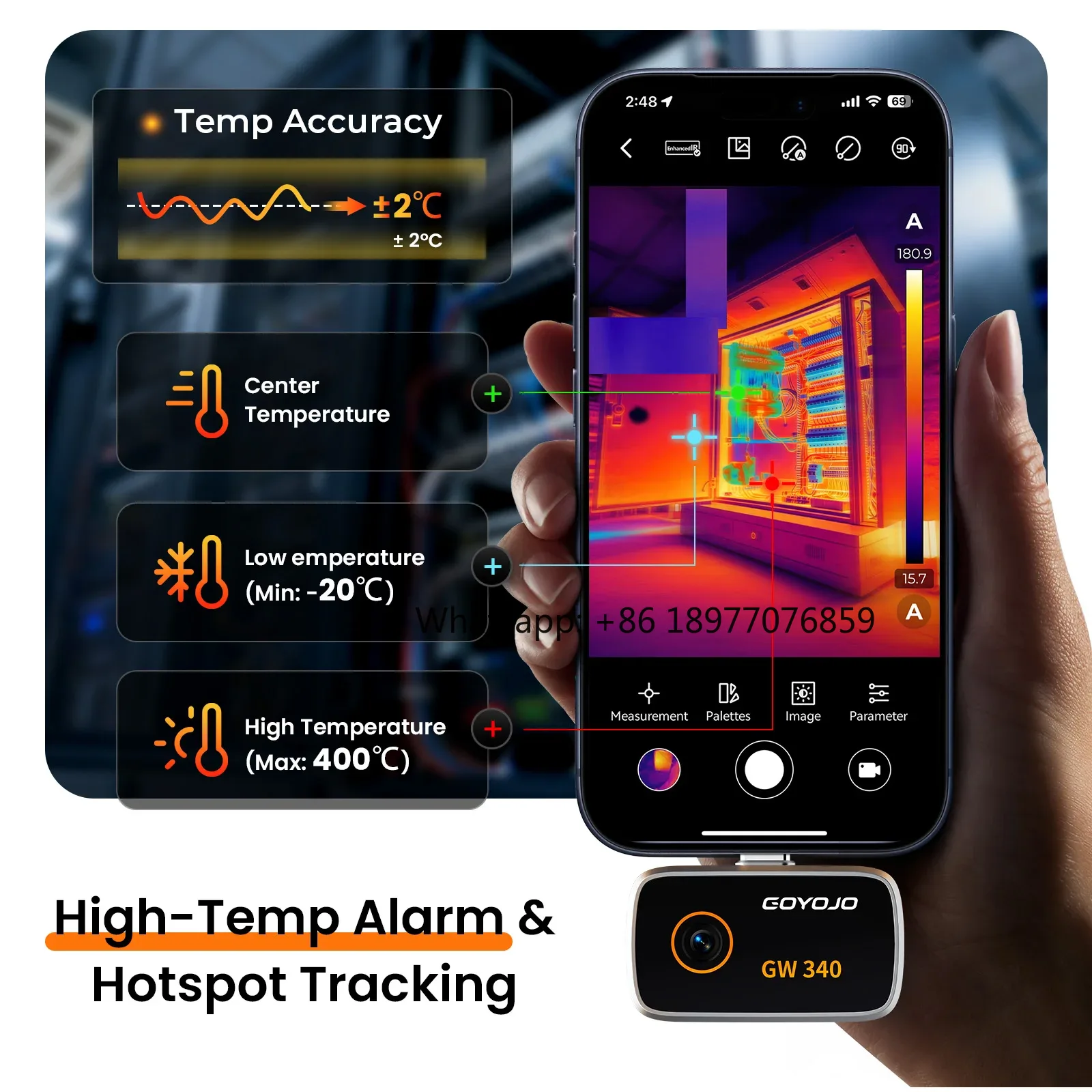 Câmera Térmica para iPhone 15/ - Thermal Imaging Camera 256X192 avaliação e preço