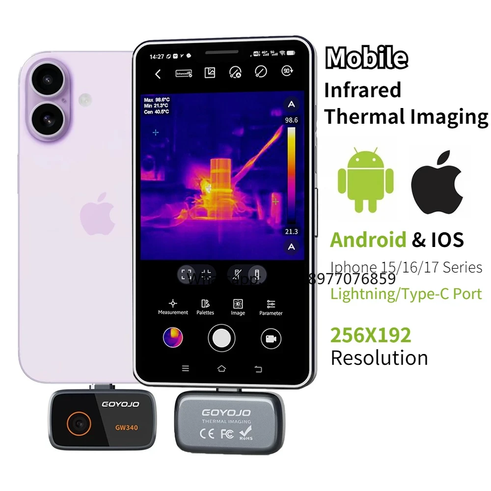 Câmera Térmica para iPhone 15/ - Thermal Imaging Camera 256X192 avaliação e preço